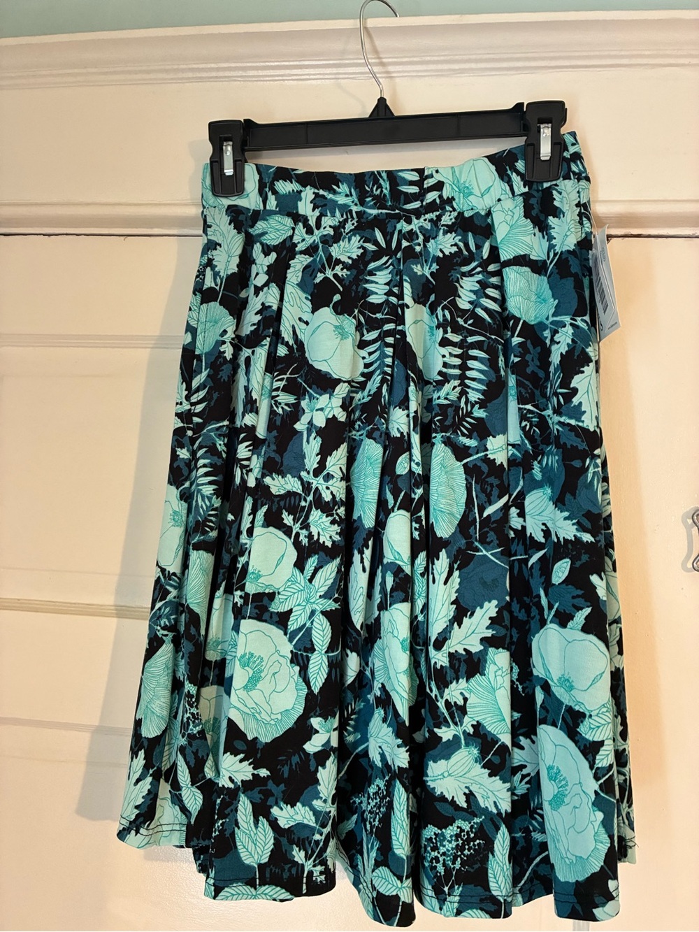 LuLaRoe Teal and Black Circle Skirt